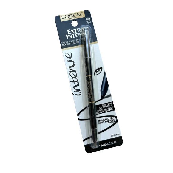 Loreal BLACK (798) Eyeliner Liquid Pencil & Precision Smudger L'Oreal LOT of 2 - Picture 10 of 11